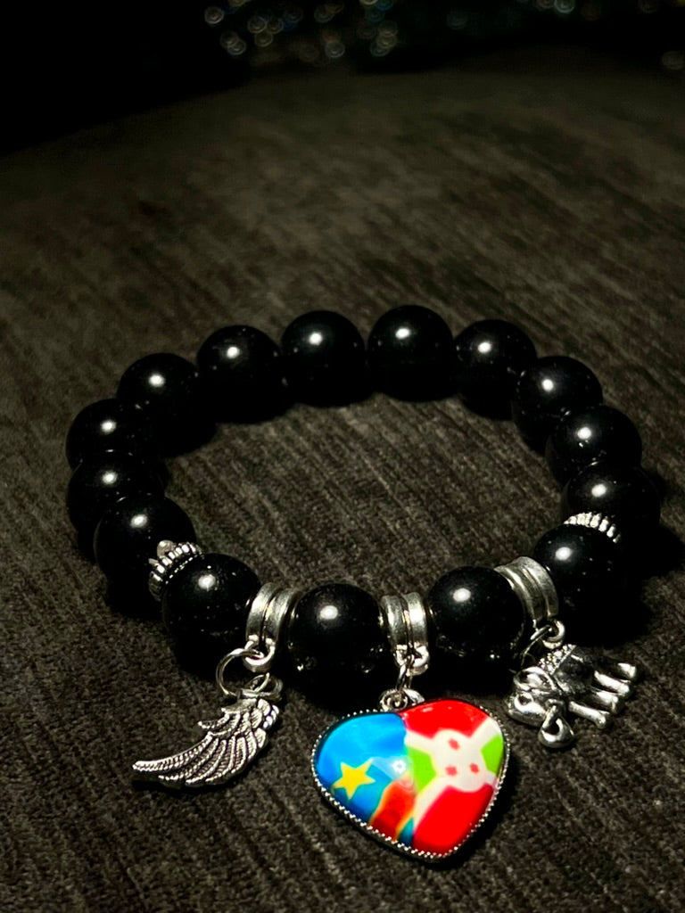 CONGO BURUNDI Unisex Beaded Bracelet